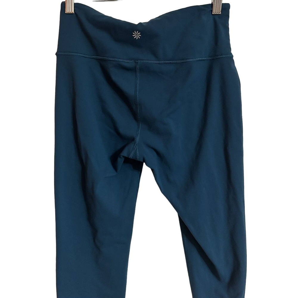 Athleta High Rise‎ Chaturanga Capri Legging Small Pocket Teal Color Size S